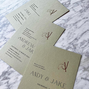 Andy & Jake Invitations