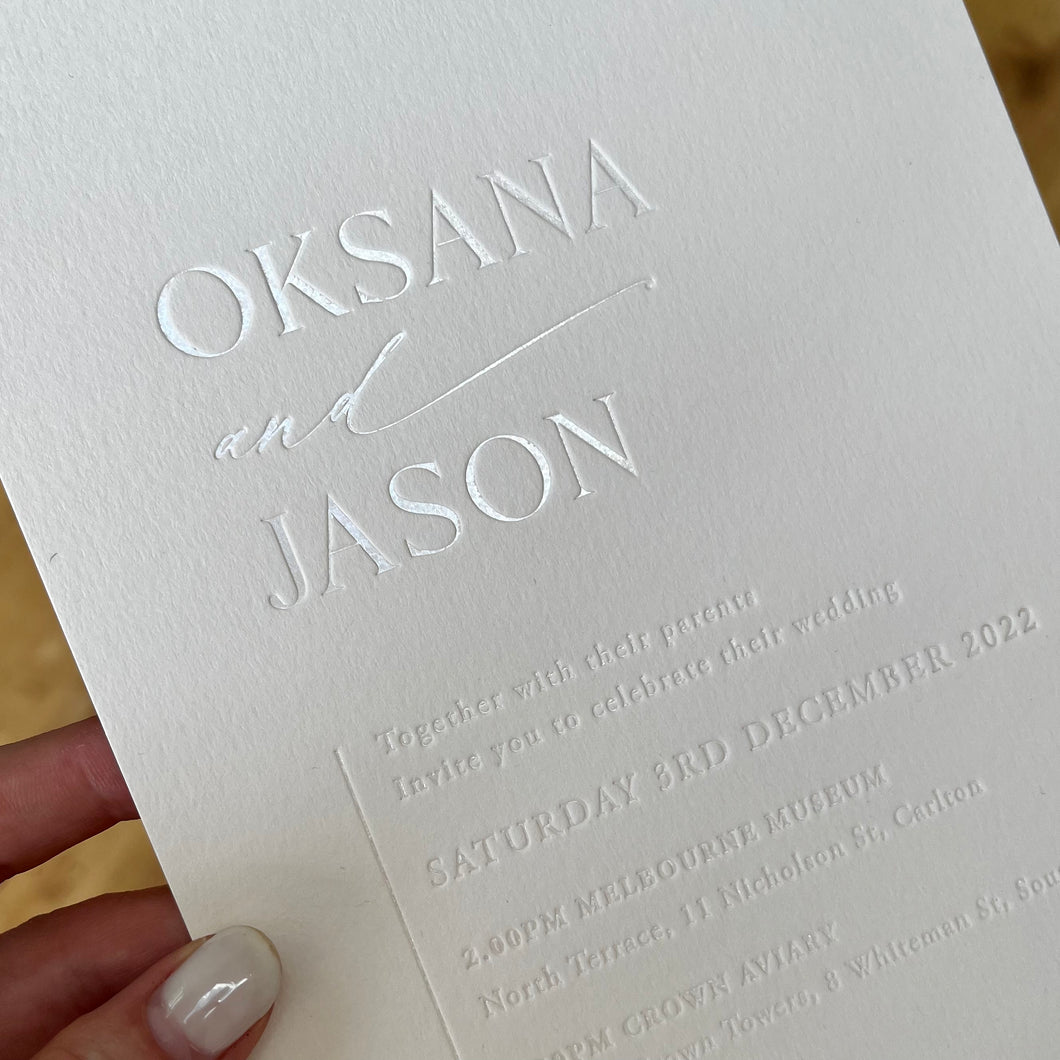Oksana + Jason Invitation