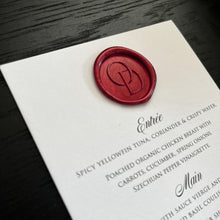 Wax Seal Menu