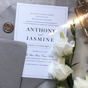 Anthony & Jasmine Wedding Invitation