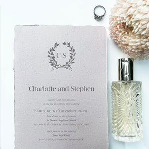 Charlotte + Stephen Wedding Invitation