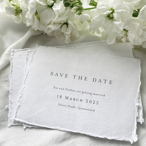 Handmade Paper Save The Date