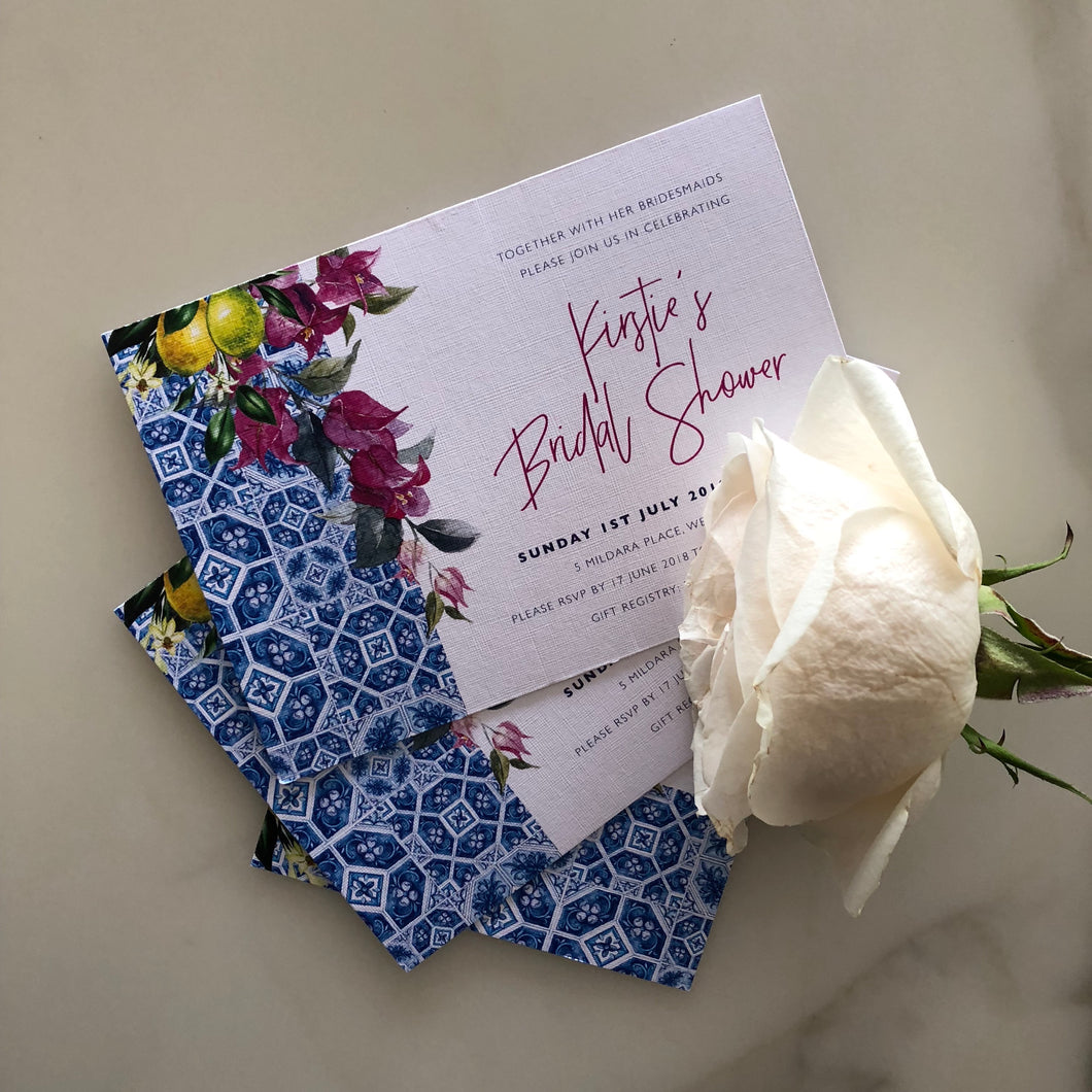 Kirstie's Bridal Shower Invitations