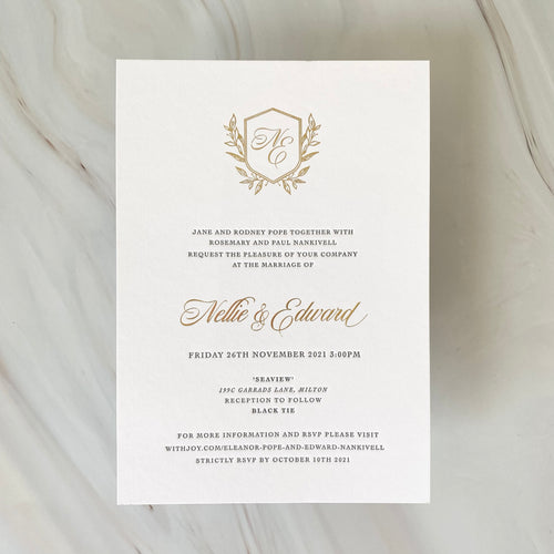 Nellie + Edward Wedding Invitation