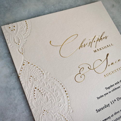 Sonia + Christopher Wedding Invitation