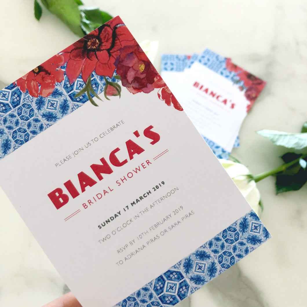 Bianca's Bridal Shower Invitations