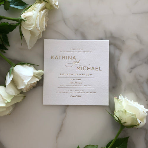 Katrina & Michael's Engagement Invitations