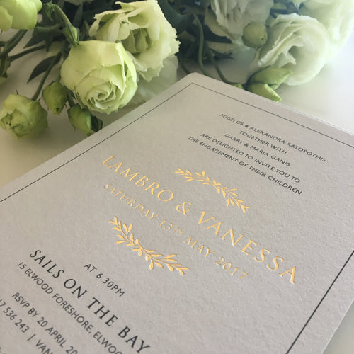 Vanessa's Engagement Invitations