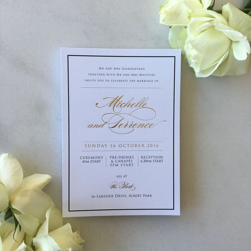 Michelle's Wedding Invitaitons