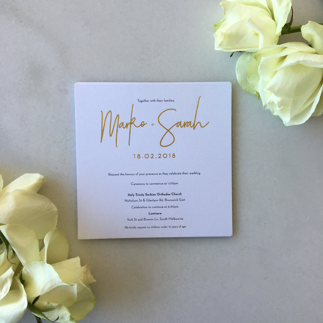 Sarah's Wedding Invitations