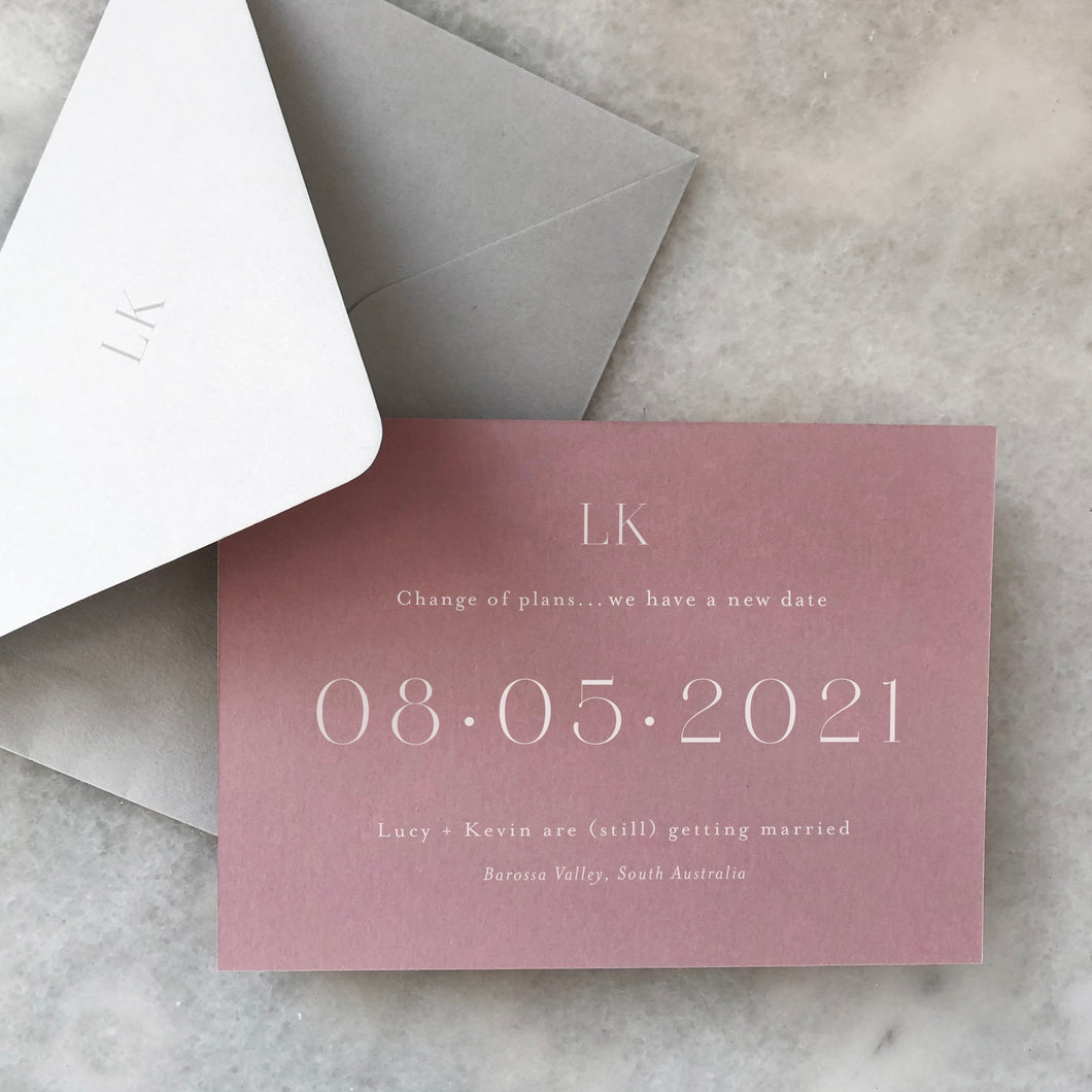Lucy + Kevin Save The Date Card