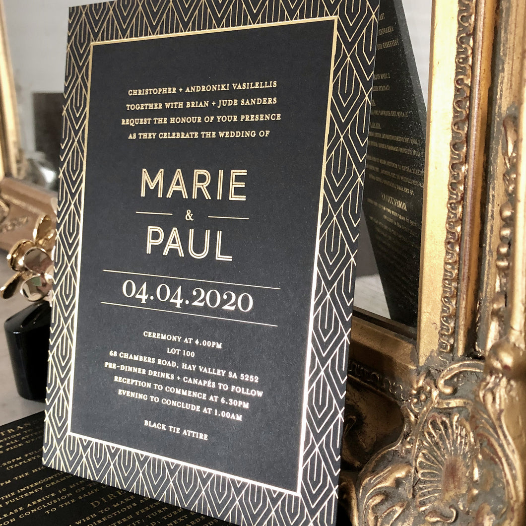 Marie + Paul Wedding Invitation
