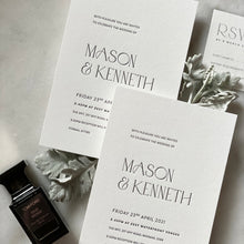 Mason + Kenneth Wedding Invitation
