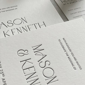 Mason + Kenneth Wedding Invitation