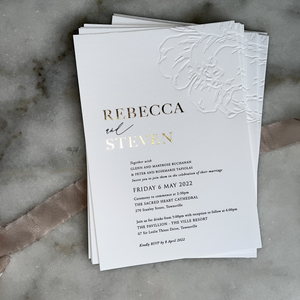 Rebecca + Stephen Wedding Invitation