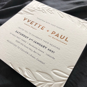 Yvette and PaulWedding Invitation